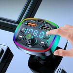 FM Transmitter - Manufacturer Q7 Handsfree Car MP3 Dual USB One Type C