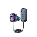FM Transmitter - Manufacturer BT 5.3 Wireless 5-Port PD 2-Type-C 3-USB 3.1A 15W