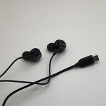 Earphone - Manufacturer Type C In Ear Black Headset for Samsung S20 S24ultra