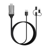 Cable - Manufacturer 3-in-1 USB to HDTV 2m 6FT with Wireless Audio