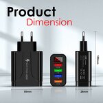 Wall Charger - Manufacturer 4 Ports USB LED Power Digital Display 5V 3.1A