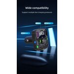 FM Transmitter - Manufacturer C56 BT 5.3 PD Type C Dual USB Colorful Ambient Light