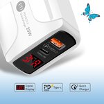 Wall Charger - Manufacturer LED A+C Quick Charge 3.0 20W PD Digital Display
