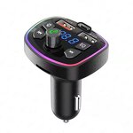 FM Transmitter - Manufacturer Q7 Handsfree Car MP3 Dual USB One Type C