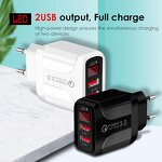 Wall Charger - Manufacturer US/EU/UK Plug Dual Ports Led Digital Display 5v 3.1A