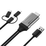 Cable - Manufacturer 3-in-1 USB to HDTV 2m 6FT with Wireless Audio