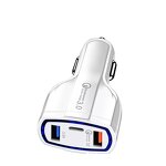 Car Charger - Manufacturer Portable 35W QC3.0 Quick 3 Port USB with Type C Port