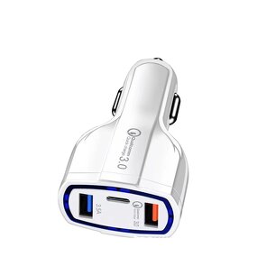 Car Charger - Manufacturer Portable 35W QC3.0 Quick 3 Port USB with Type C Port