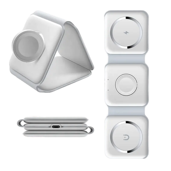 Wireless Charger - Manufacturer 3-in-1 15W Foldable Magnetic Fast Charging Pad