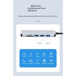 USB-C Hub - Manufacturer 6-in-1 Multiport Type C to USB 3.0 4K Docking Station