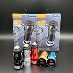 Car Charger - Manufacturer Aluminium Alloy 5V 2.4A 12W Dual Ports Type C USB C A&C