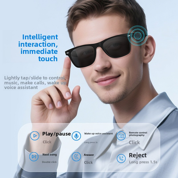 AI Smart Glasses Manufacturer - Cross-Border Gift Multifunctional Real-Time Translation New Wireless for Bluetooth Headset Wearable Technology