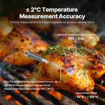 BBQ Thermometer Manufacturer - JX268 Smart Home Probe with for Bluetooth & WiFi Connectivity High Temperature Resistance Wooden Shell OLED Display