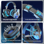 Gaming Headphones Manufacturer - Cross-Border Exclusive Wired Over-Ear with AAC Codecs Factory Wholesale for Laptop Users for Esports