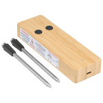 BBQ Thermometer Manufacturer - JX268 Smart Home Probe with for Bluetooth & WiFi Connectivity High Temperature Resistance Wooden Shell OLED Display