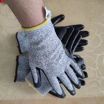 Anti-cutting Gloves Manufacturer - Level 5 HPPE Nitrile Anti-bite Anti-sting for Slaughter Kitchen Fishing Wear-resistant