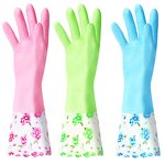 Household Gloves Manufacturer - Winter Plush Lengthened Thickened PVC Sleeves Non-slip for Laundry Dishwashing