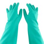 Nitrile Gloves Manufacturer - Green Oil-resistant Reusable Soft Medium for Car Cleaning Household Dishwashing