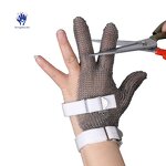 Cut Resistant Gloves Manufacturer - Reusable Chemical Resistant Stainless Steel Chainmail Ring 3 Finger Level 5