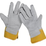 Welding Gloves Manufacturer - Two-layer Cowhide Electric Heat-insulating Tear-Resistant Anti-Slip 27cm Yellow