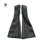 Sandblasting Gloves Manufacturer - Black Latex Anti-Skid Protection Thickened 60-80cm Length for Machine Use