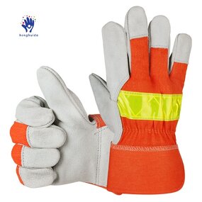 Protective Gloves Manufacturer - Two-layer Cowhide Reusable Durable Fire Half Leather Gardening Home Flame Retardant