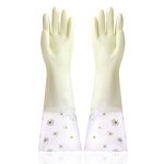 Dishwashing Gloves Manufacturer - Winter PVC Plush Medium Thickness Thickened Waterproof Protective Customizable Sleeve