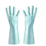 PVC Flocking Gloves Manufacturer - Reusable Durable Lightweight Soft Medium Waterproof Oil-Resistant for Home Cleaning