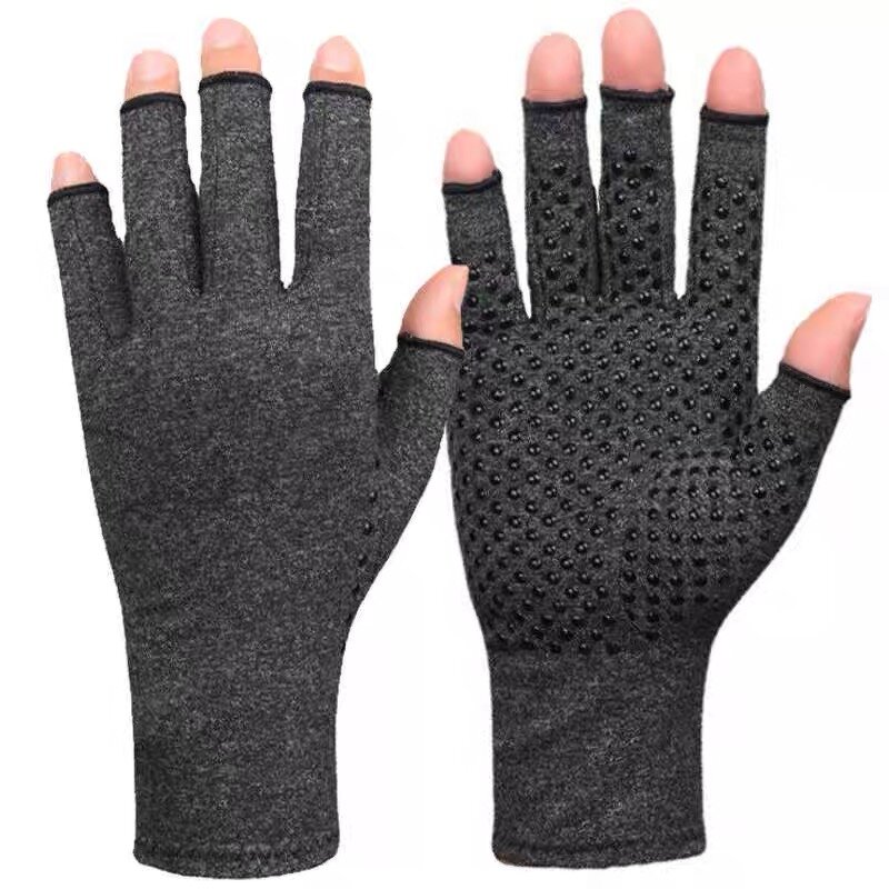 Compression Gloves Manufacturer - Half-finger Beaded Reusable Nylon Outdoor Health Care Pressure Non-slip Cycling Sports