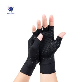 Compression Gloves Manufacturer - Half-finger Rehabilitation Striped Protective Touch Screen Pressure Joints Odour-proof