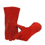 Welding Gloves Manufacturer - Labor Protection Long Seamless Plush Cowhide High Temperature Resistant Soft Wear-resistant