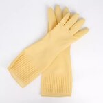 Household Gloves Manufacturer - 38cm Pure Rubber Latex for Dishwashing Kitchen Hygiene Cleaning