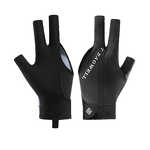 Snooker Billiard Glove Manufacturer - AG011 Exposed Three Fingers Ice Silk Breathable Non-slip Left Hand Single