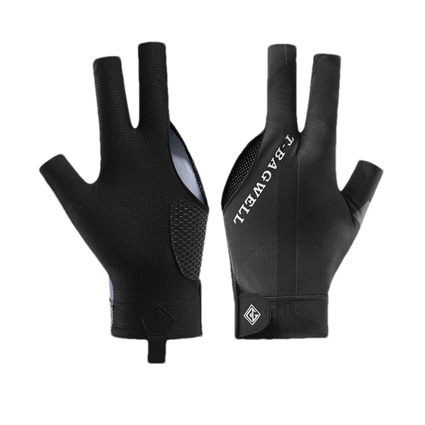 Snooker Billiard Glove Manufacturer - AG011 Exposed Three Fingers Ice Silk Breathable Non-slip Left Hand Single