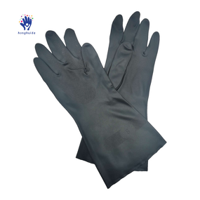 Industrial Rubber Gloves Manufacturer - Black Neoprene Acid Alkali Resistant Anti-slip Durable Thickened for Household