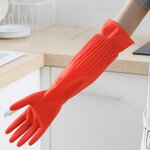 Dishwashing Gloves Manufacturer - 45cm Light Inside Rubber Latex Sanitary Waterproof Puncture Resistant