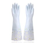 Dishwashing Gloves Manufacturer - Winter PVC Plush Medium Thickness Thickened Waterproof Protective Customizable Sleeve
