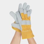 Welding Gloves Manufacturer - Two-layer Cowhide Electric Heat-insulating Tear-Resistant Anti-Slip 27cm Yellow