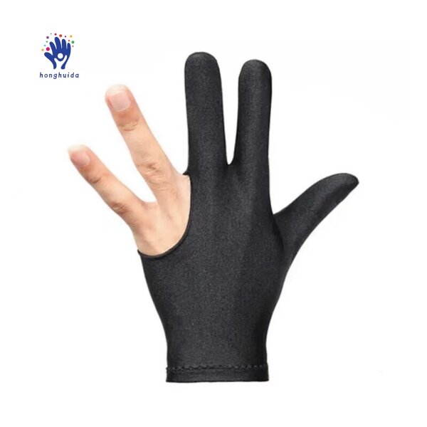Billiard Gloves Manufacturer - Wholesale Universal Left-handed Right-handed Three Finger Spandex Non-slip Breathable 19cm