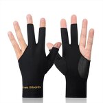Billiards Gloves Manufacturer - Half Finger with Exposed Fingers Polyester Non-slip Breathable Durable 20cm