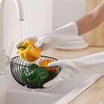 PVC Flocking Gloves Manufacturer - Medium Thickness Thickened Winter Waterproof Anti-skid Custom Color Laundry Dishwashing