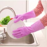 Dishwashing Gloves Manufacturer - PVC Household Cleaning Waterproof Non-slip Durable Kitchen