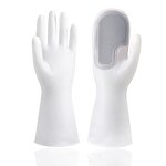 Silicone Brush Gloves Manufacturer - PVC Household Cleaning Waterproof Protective for Kitchen Dishwashing Laundry