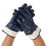 Industrial Gloves Manufacturer - Nitrile Wide-mouth Half-hanging Full-hanging Tapered Cuff Puncture-resistant Oil-resistant