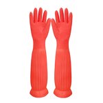 Kitchen Gloves Manufacturer - 55cm Red Latex Medium Thickness Anti-slip Waterproof Dishwashing All Seasons