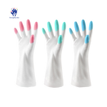 Household Gloves Manufacturer - White Coated PVC Housework Cleaning Kitchen Dishwashing Waterproof Durable Safety