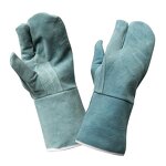 Welding Gloves Manufacturer - Three-finger Double-layer Thickened Cowhide Two-layer Anti-skid Heat Insulation