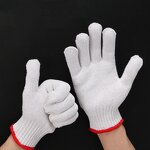 Protective Gloves Manufacturer - Customized 7G 10G White Cotton Yarn for Gardening Construction Labor