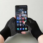 Work Gloves Manufacturer - 3 Finger Polyester Dot Bead for Cycling Fishing Gardening Labor Household