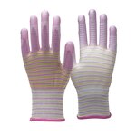 Labor Protection Gloves Manufacturer - PU Coated Palm Zebra Pattern No Anti-static Stripe for Garden